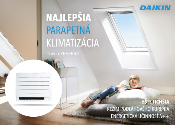 Parapetná klimatizácia Daikin PERFERA | Klimatizácie Bratislava